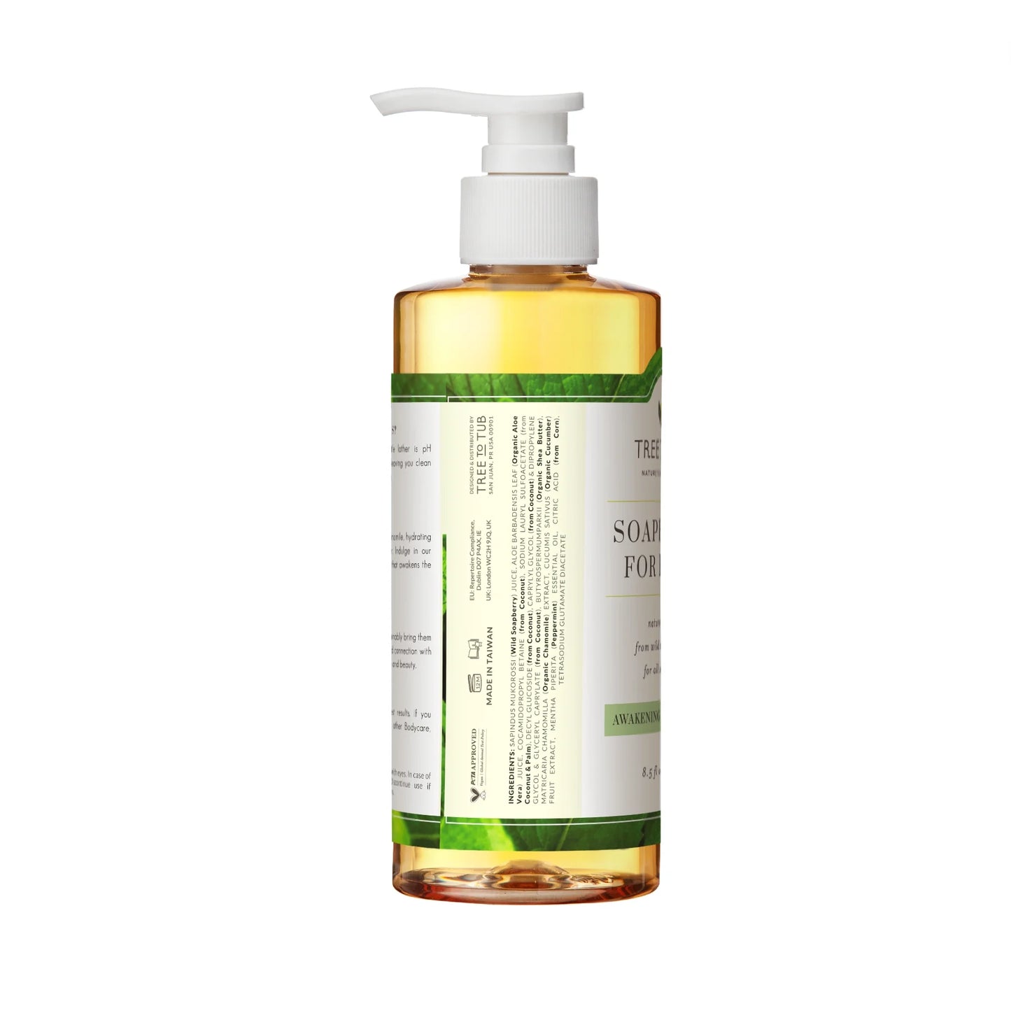 Peppermint Body Wash for Sensitive Skin and Dry Skin - Ph Balanced, Hydrating, Sulfate Free, Vegan Body Soap with Organic Aloe Vera
