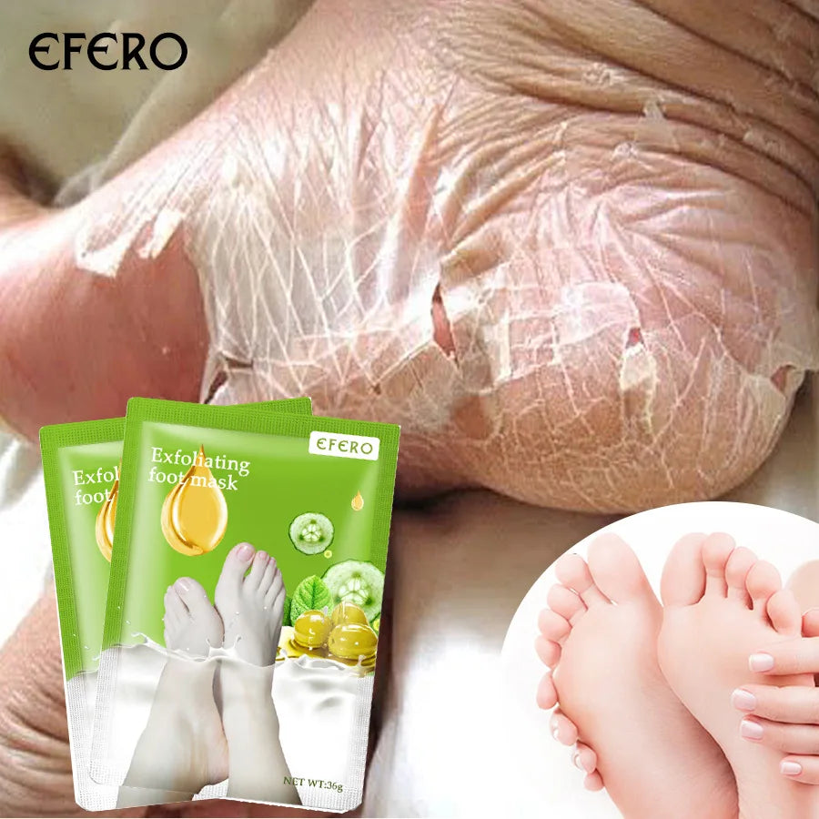 Exfoliating Foot Mask Foot SPA Pedicure Socks Removing Dead Skin Whitening Heels Feet Peeling anti Cracked Foot Skin Care