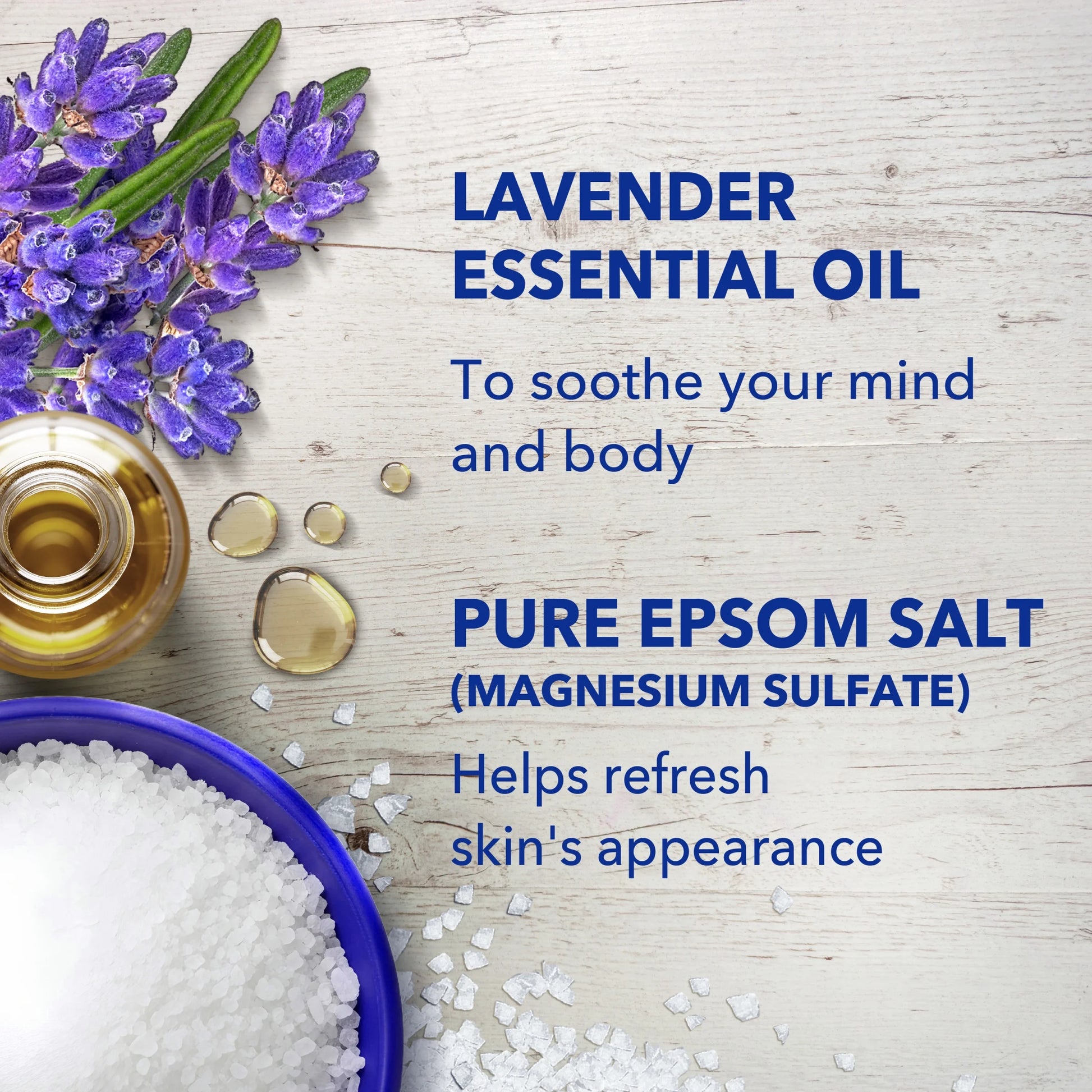 Foaming Bath with Pure Epsom Salt, Soothe & Sleep with Lavender, 34 Fl Oz
